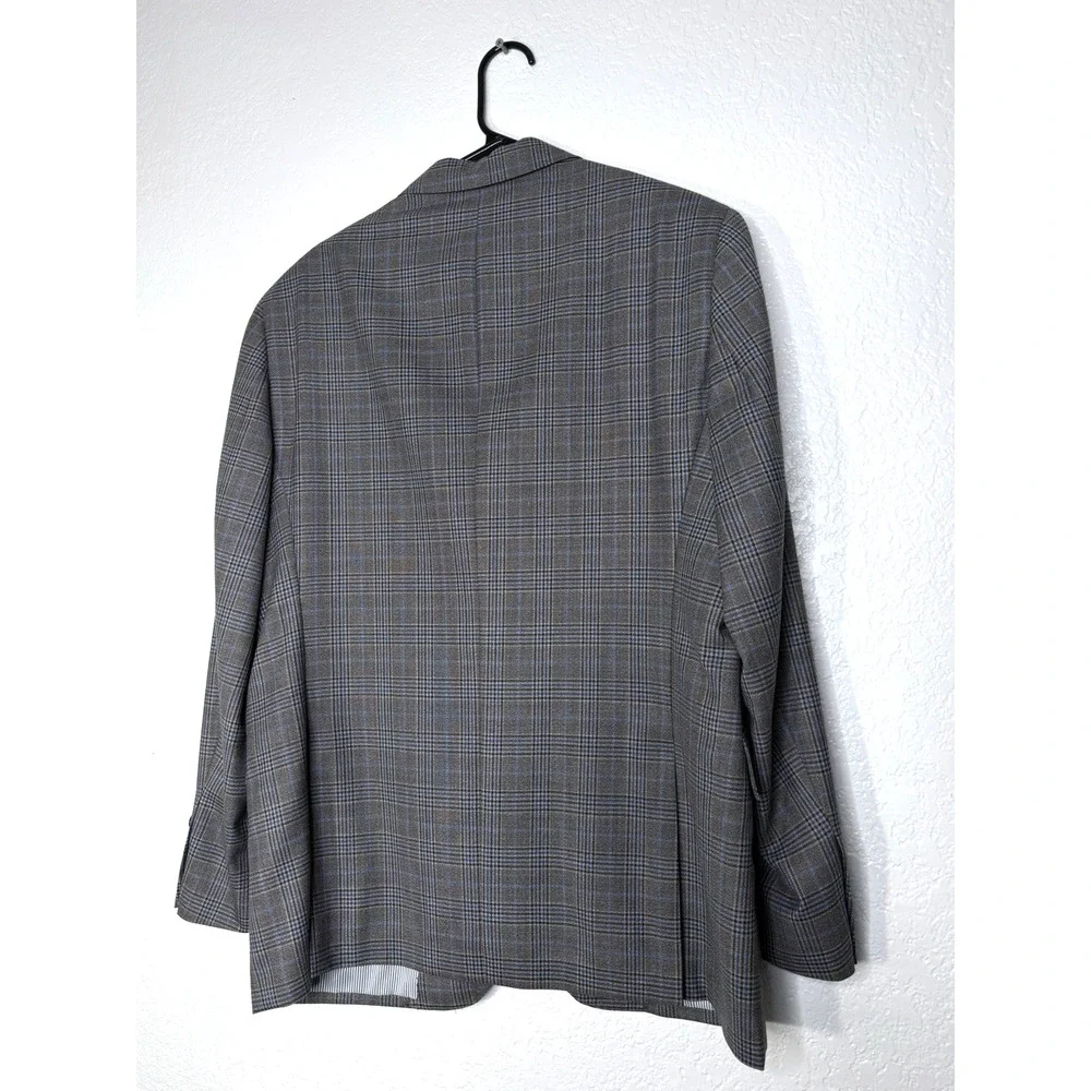 Todd Snyder Men 42R Plaid Wool Tweed Blazer Mayfair Fit Gray Blue Wedding Jacket